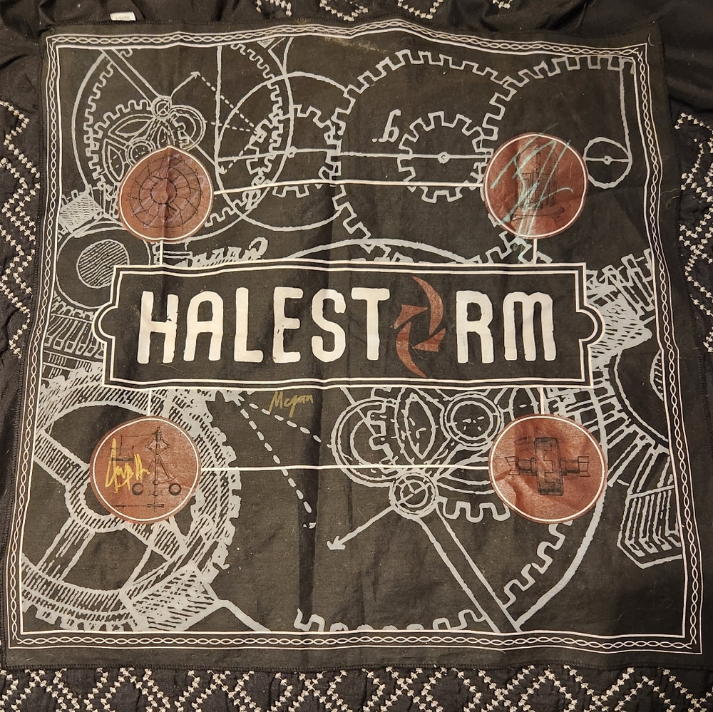 Halestorm autographed bandana